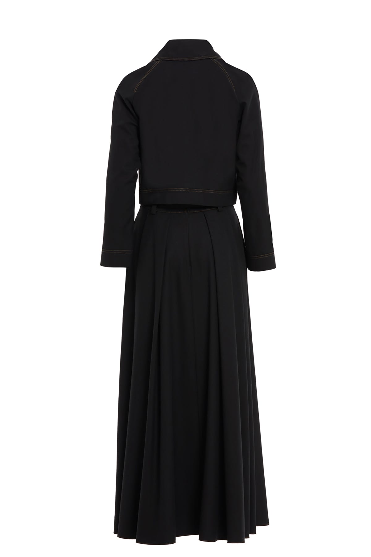 Fermuarlıi Kısa Ceket Ve Uzun Volanlı Etekli Takım