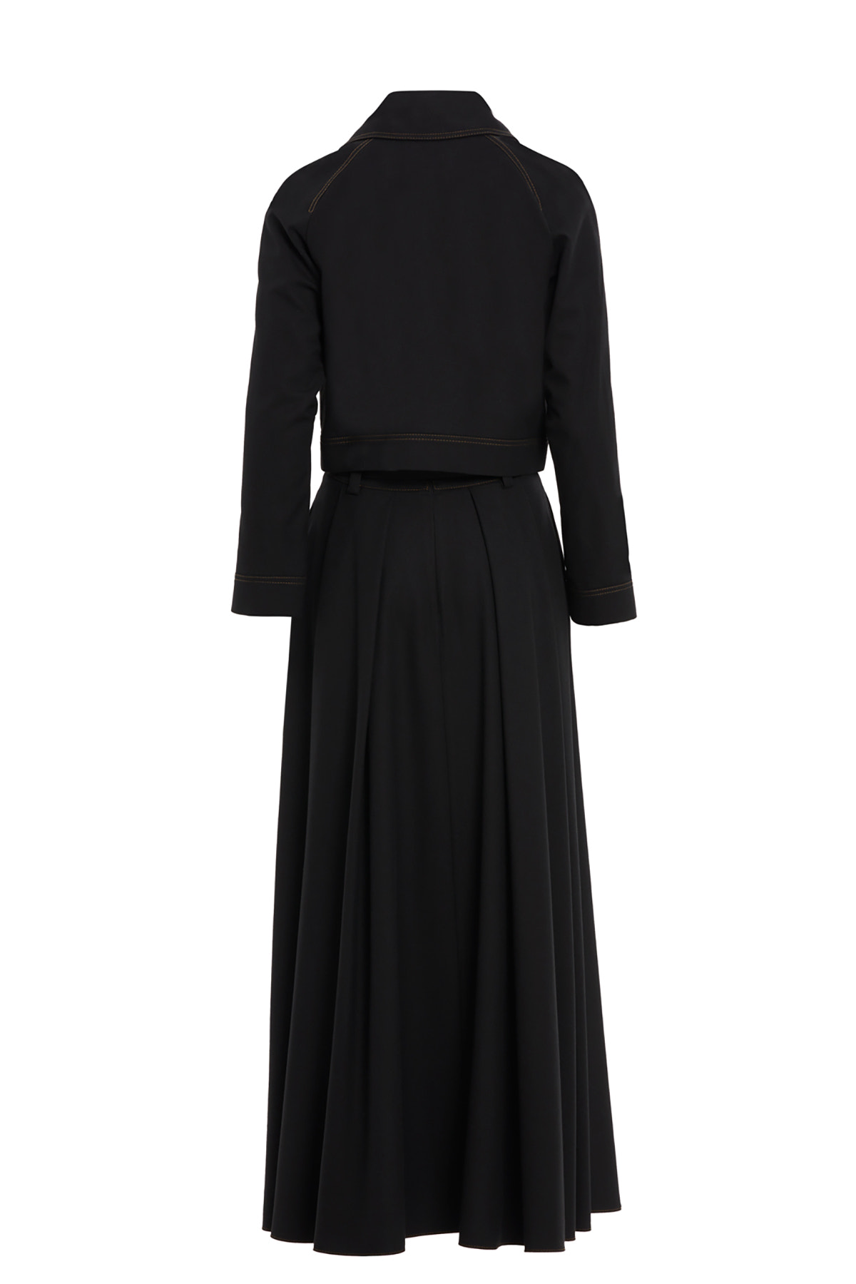 Fermuarlıi Kısa Ceket Ve Uzun Volanlı Etekli Takım