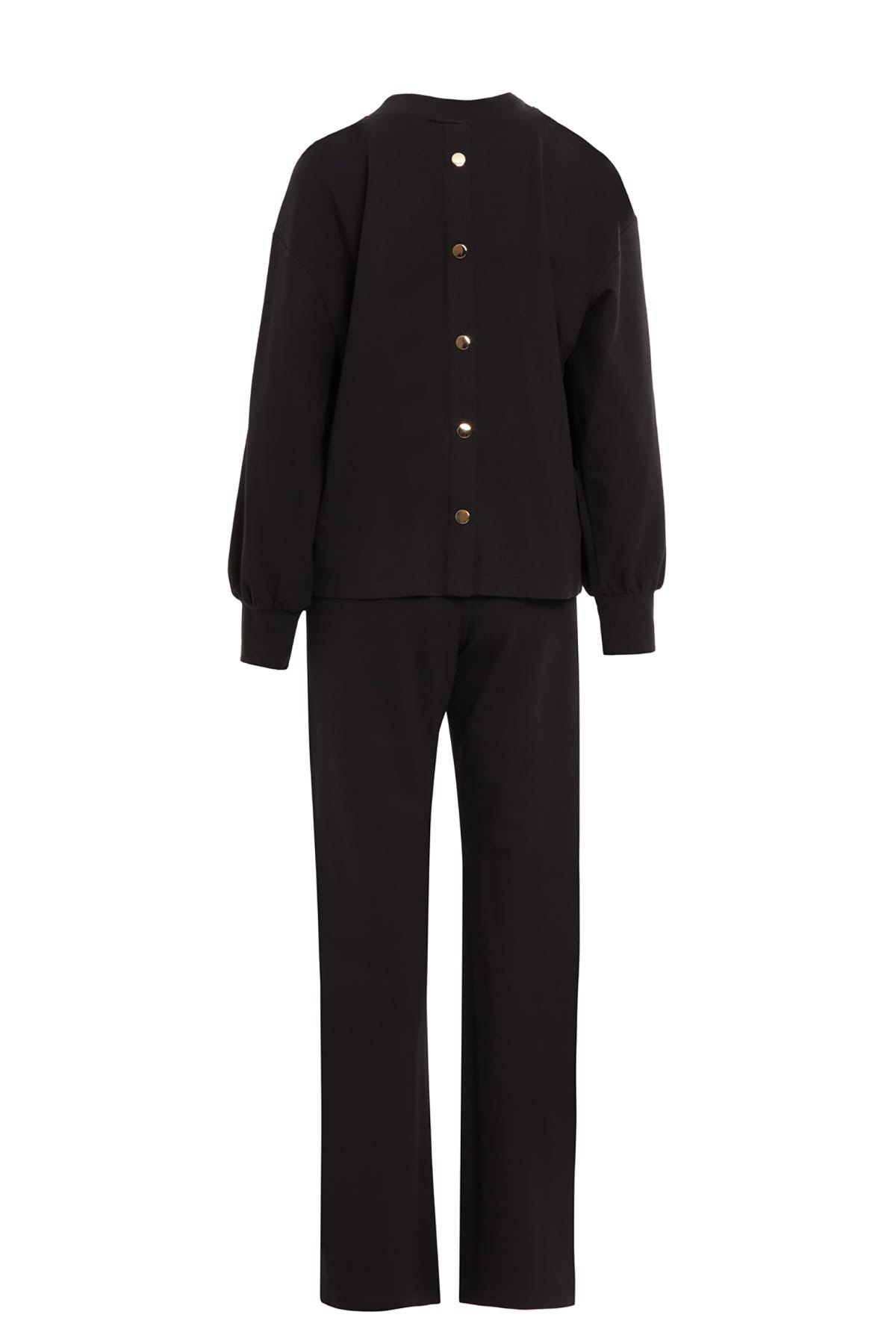 Arkası Düğme Detaylı Bisiklet Yaka Takım