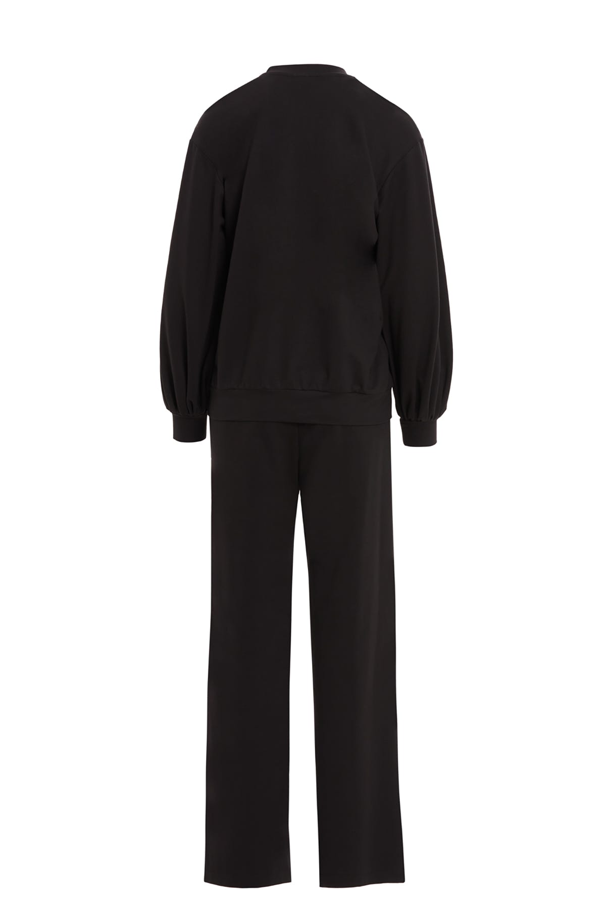 Broş Detaylı Büzgülü Kollu Pantolon T-shirt Takım