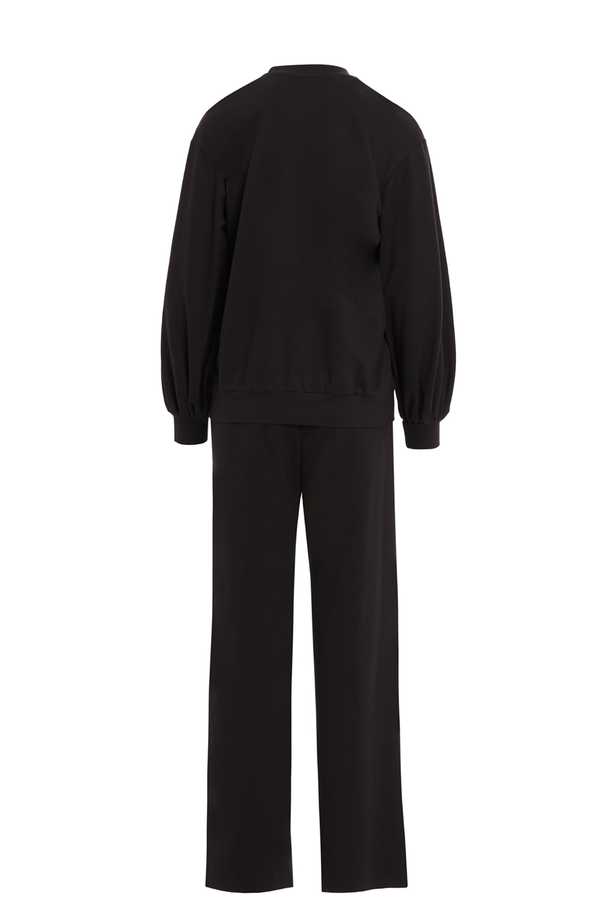 Broş Detaylı Büzgülü Kollu Pantolon T-shirt Takım