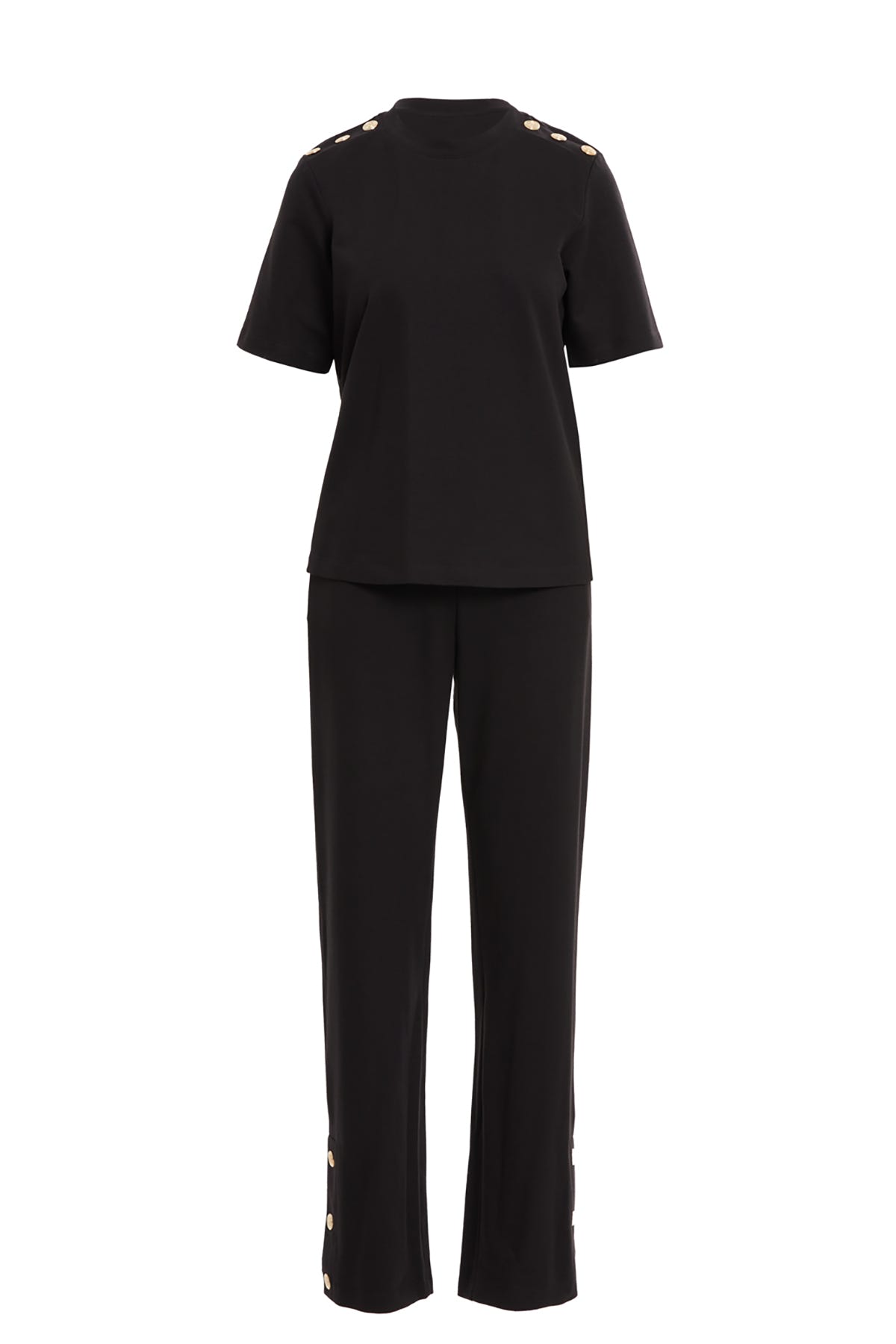 Çıtçıt Detaylı Kısa Kollu Eşofman Takımı