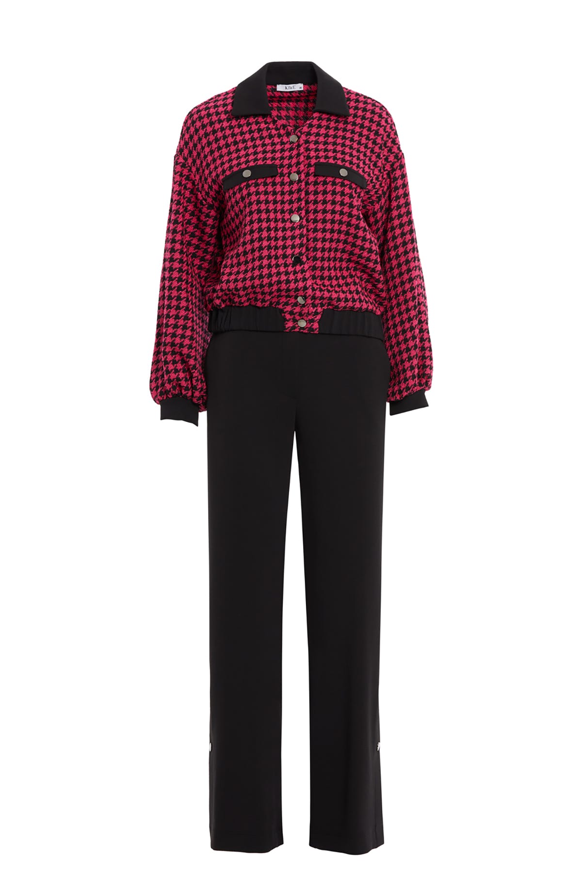 Düğme Detaylı Pantolonlu Takım