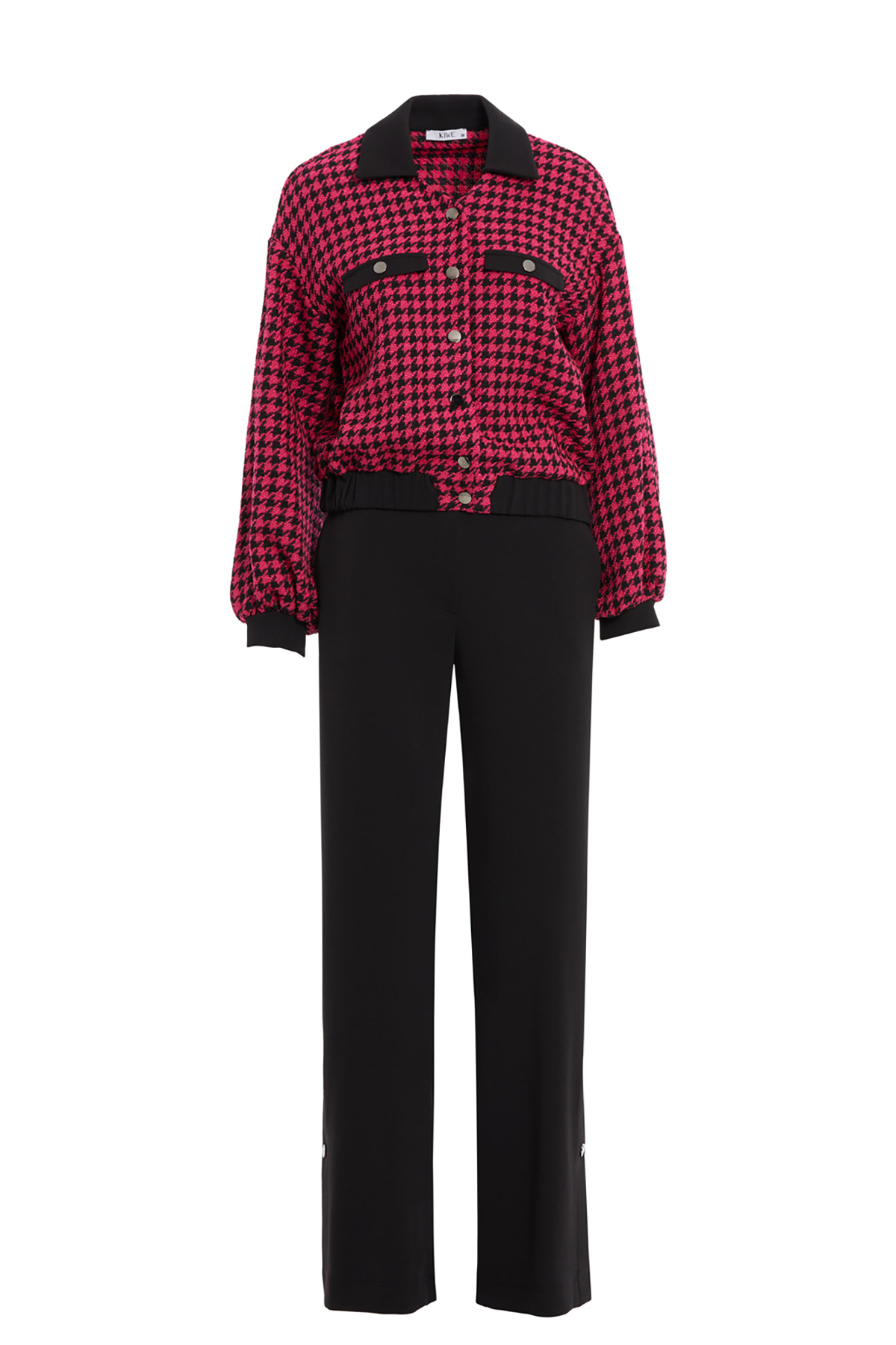 Düğme Detaylı Pantolonlu Takım