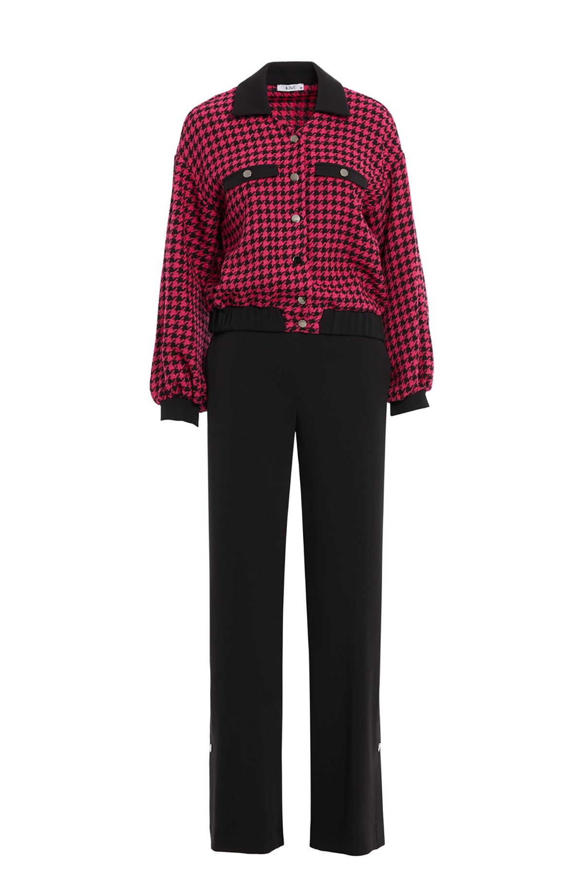 Düğme Detaylı Pantolonlu Takım