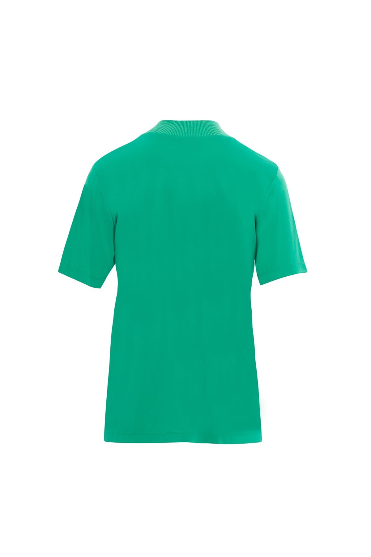 Bisiklet Yaka Kısa Kollu Yeşil T-Shirt