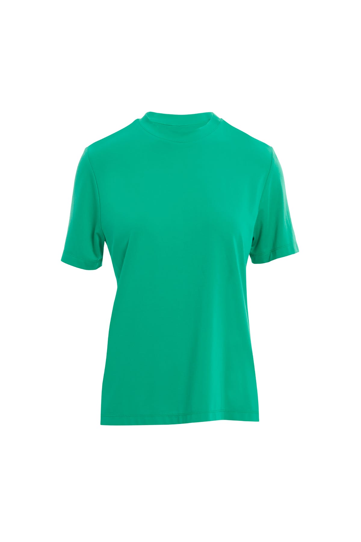 Bisiklet Yaka Kısa Kollu Basic Yeşil T-shirt