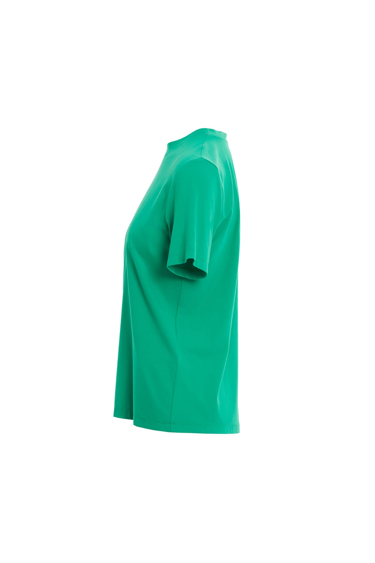 Bisiklet Yaka Kısa Kollu Basic Yeşil T-shirt