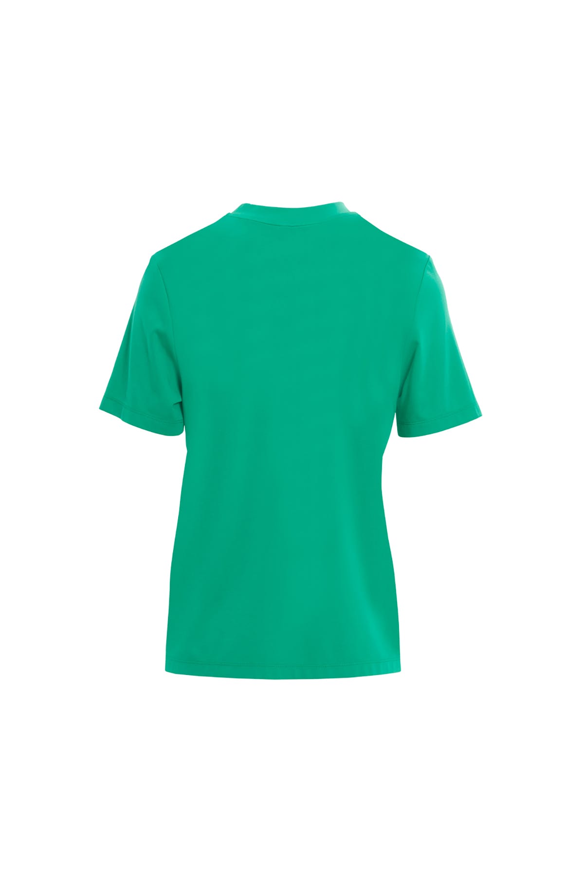 Bisiklet Yaka Kısa Kollu Basic Yeşil T-shirt