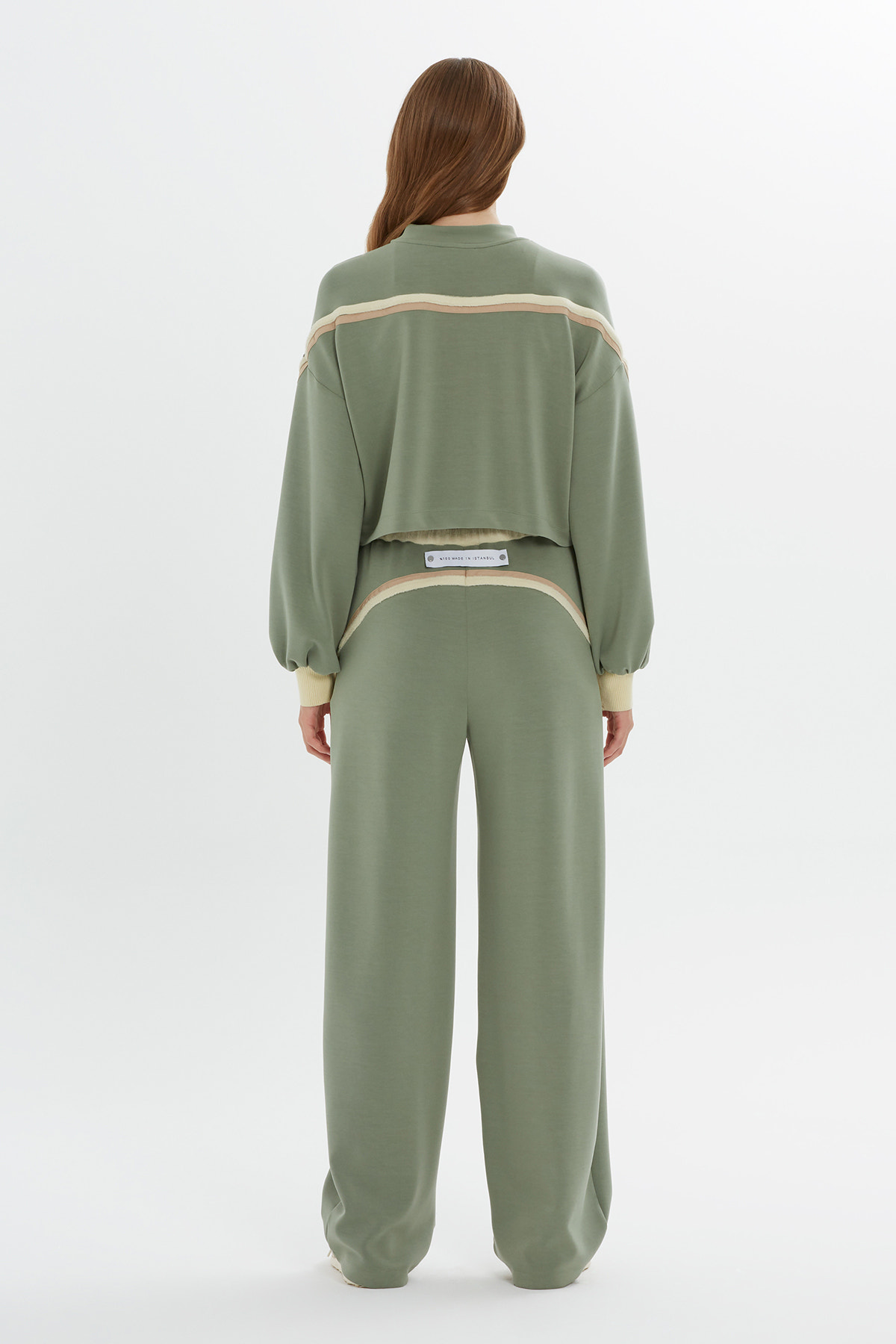 Şerit Detaylı Rahat Kesim Sweatshirt