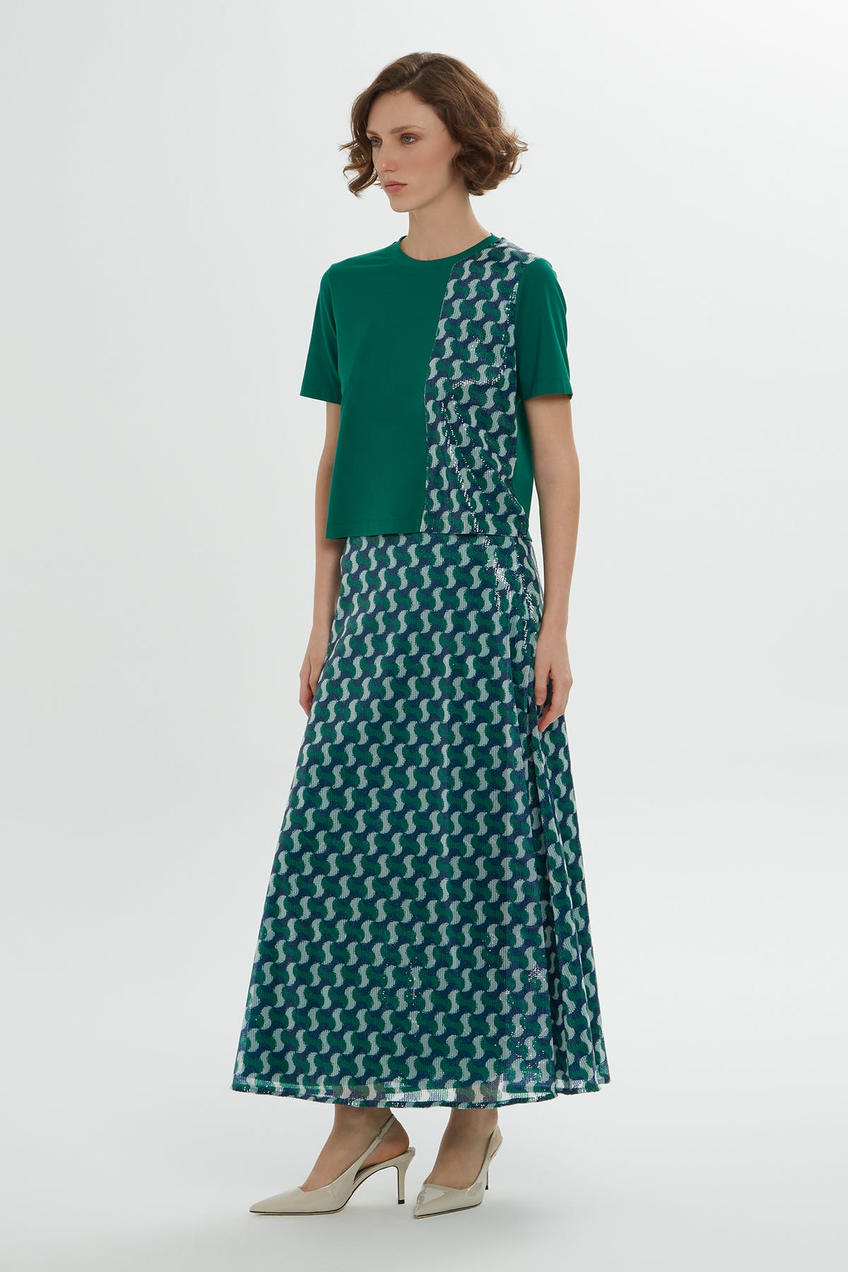 Payet Detaylı Kloş Etekli Takım