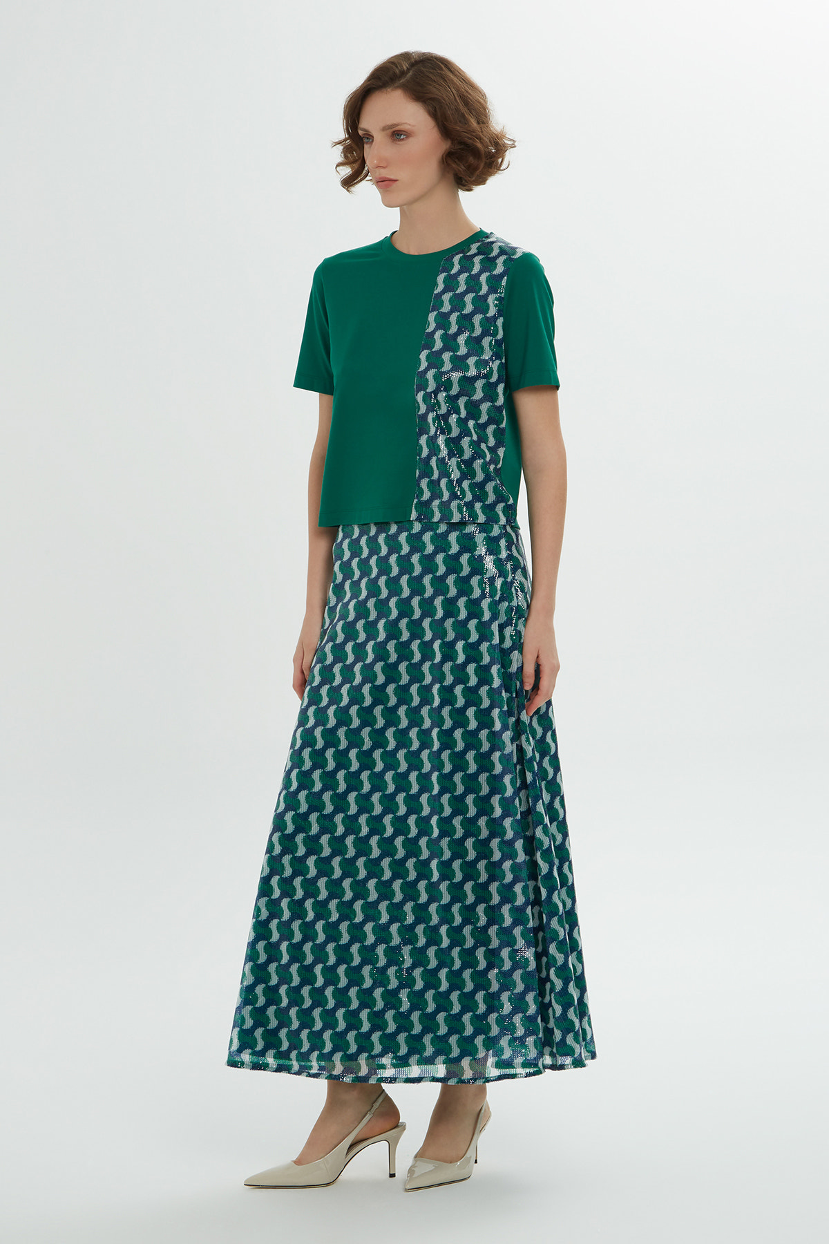 Payet Detaylı Kloş Etekli Takım