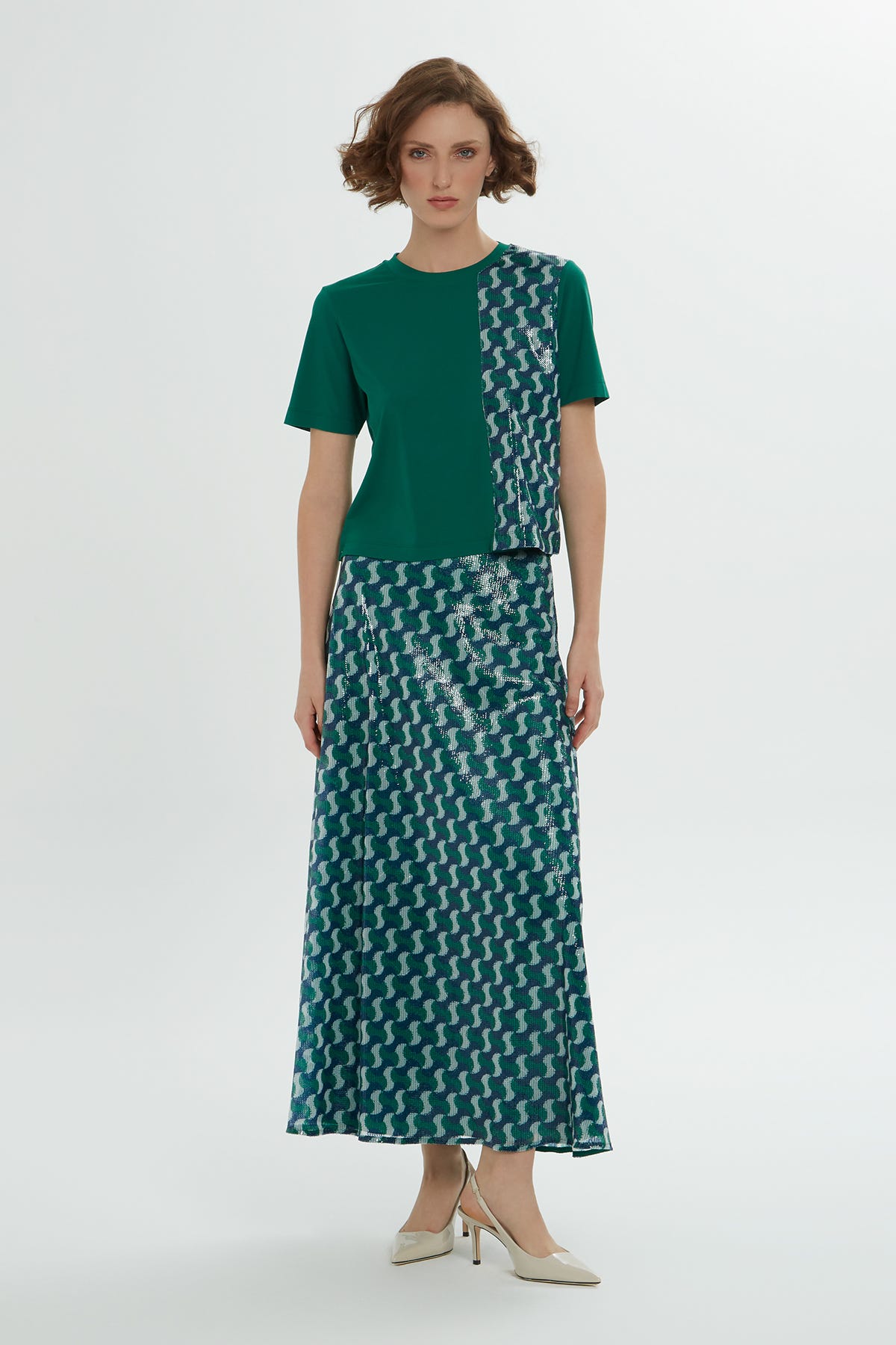 Payet Detaylı Kloş Etekli Takım