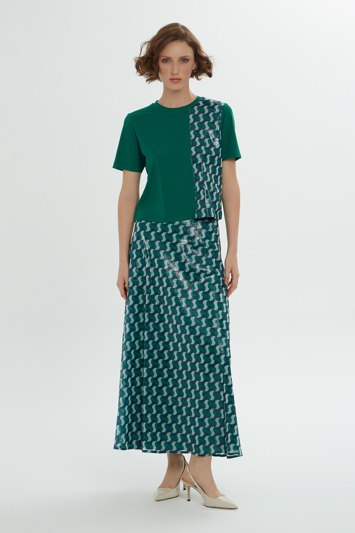 Payet Detaylı Kloş Etekli Takım