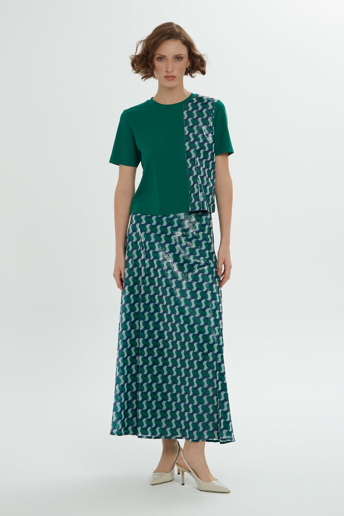 Payet Detaylı Kloş Etekli Takım