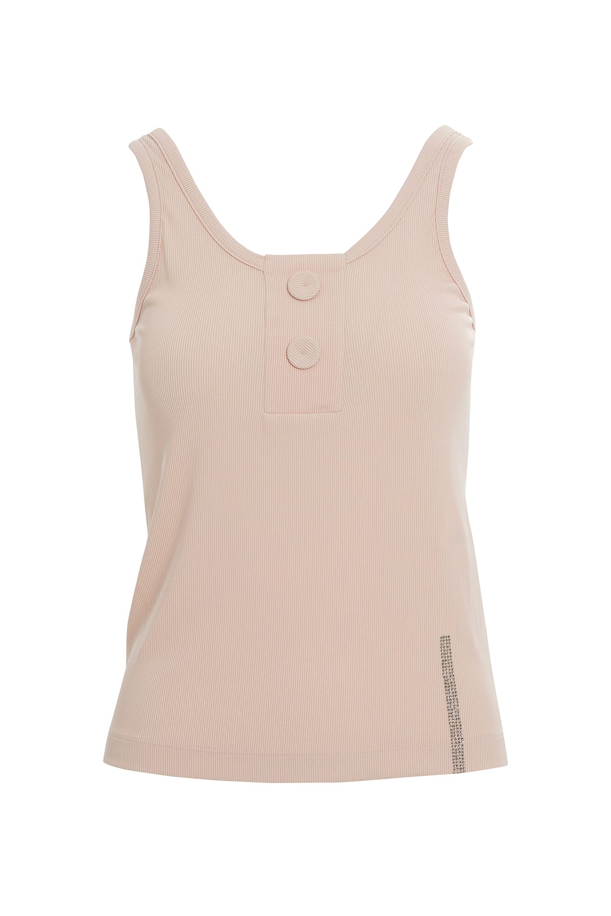 Düğme Detaylı Askılı Bluz