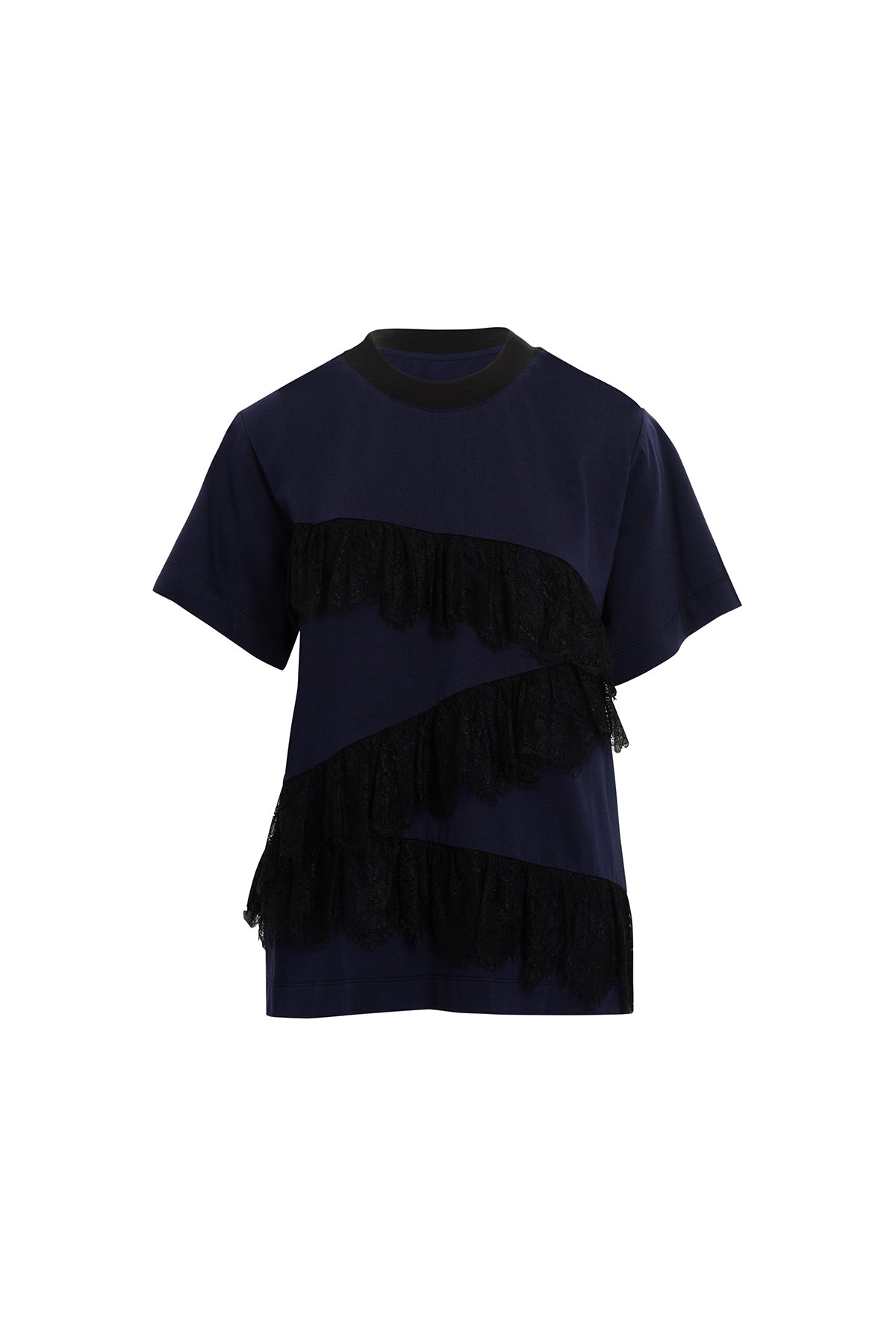 Dantel Detaylı Kısa Kollu T-Shirt