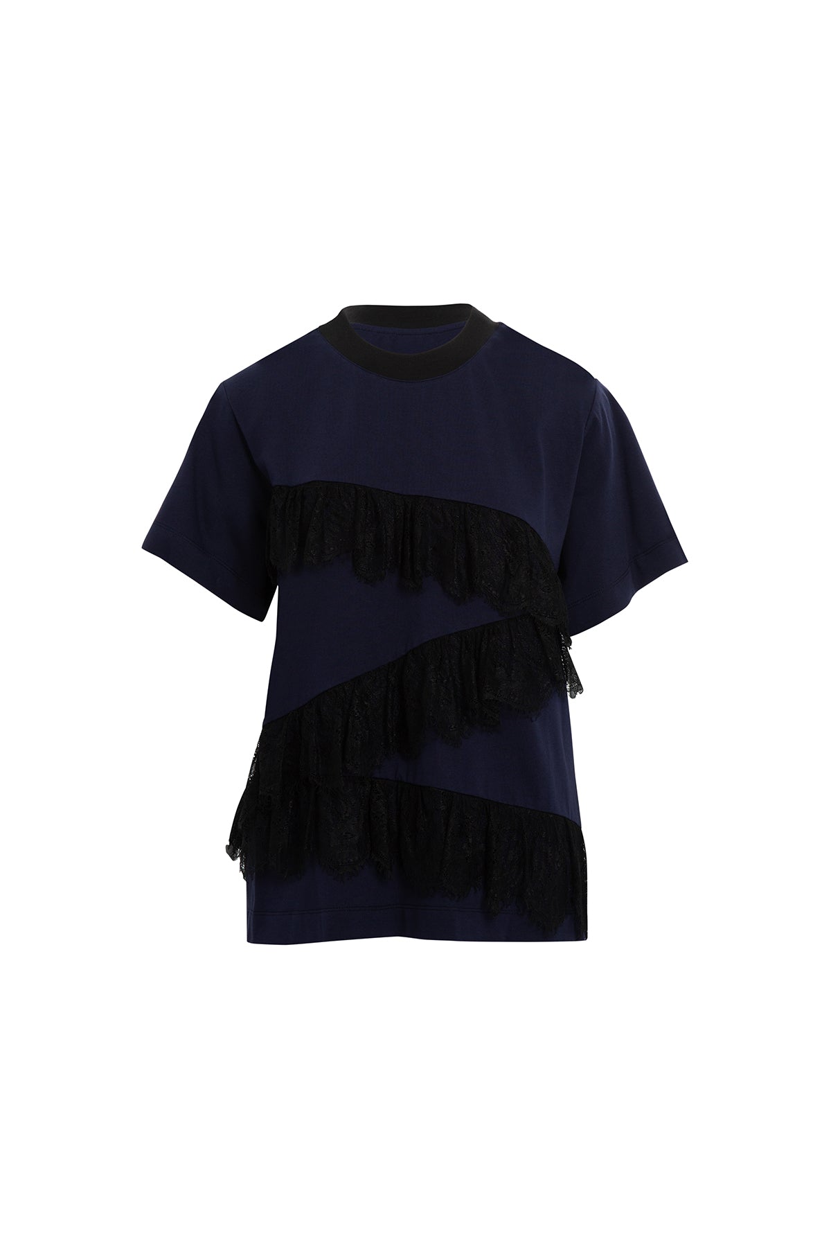 Dantel Detaylı Kısa Kollu T-Shirt