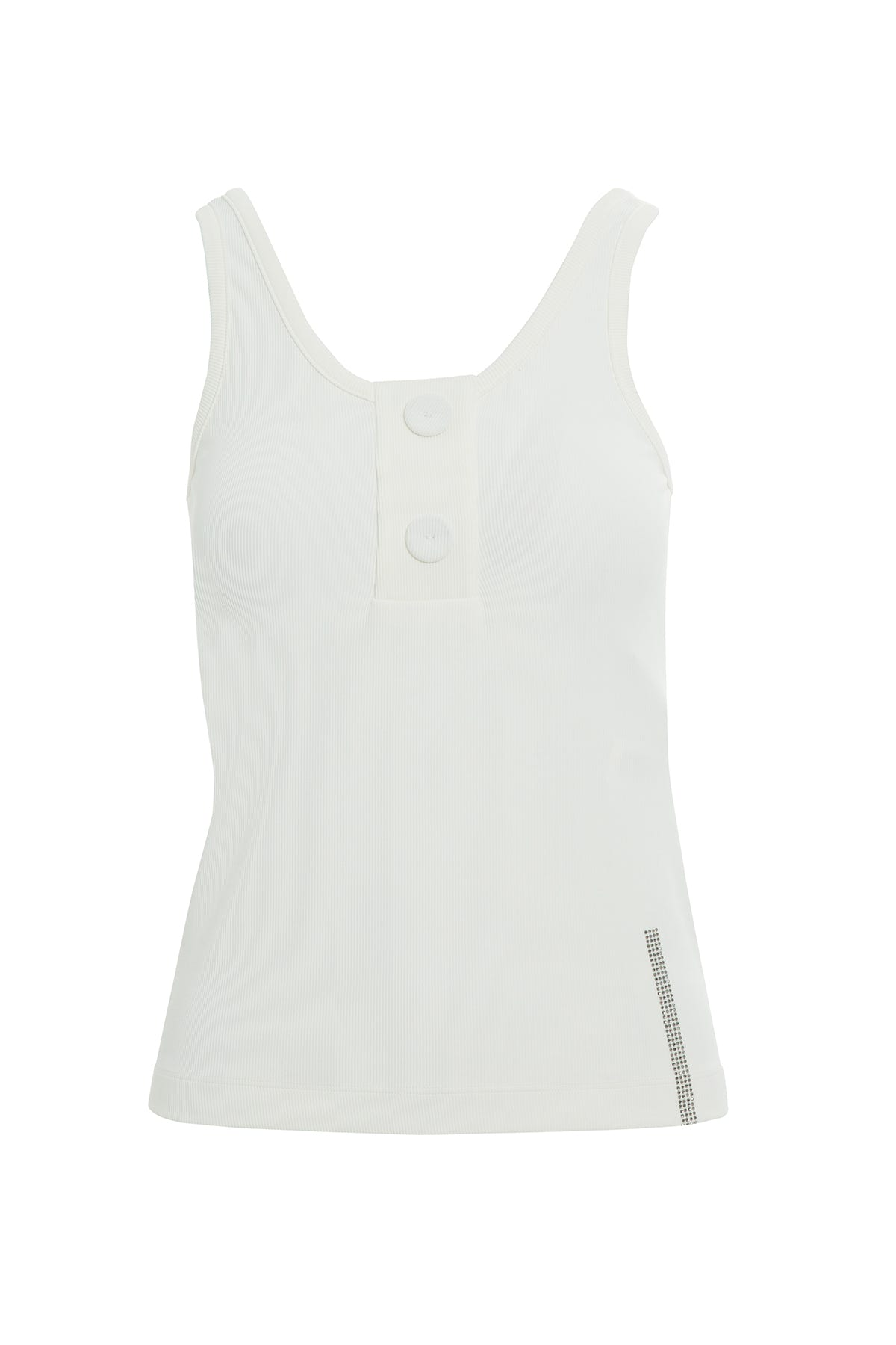 Düğme Detaylı Askılı Bluz