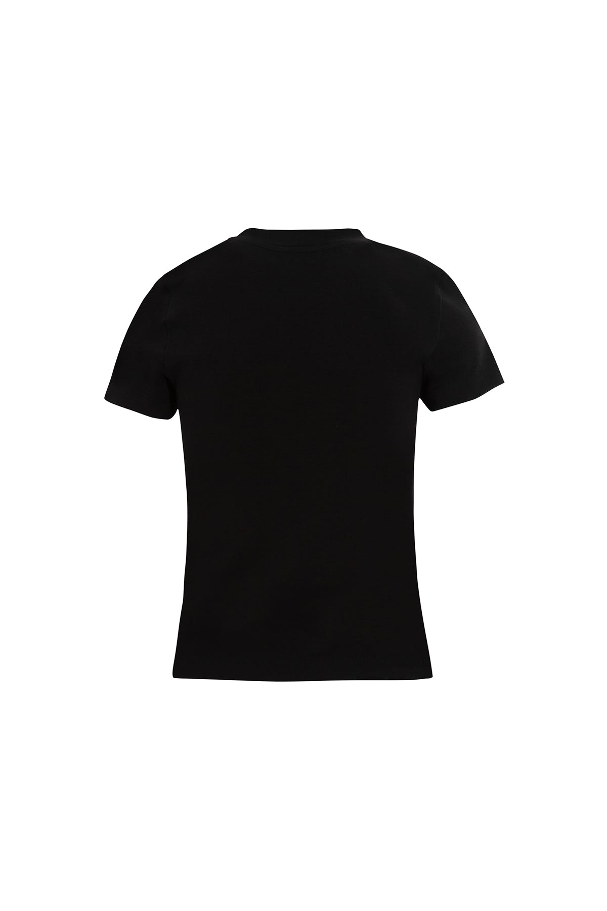 İnci Ve Detaylı Kısa Kollu Siyah T-shirt