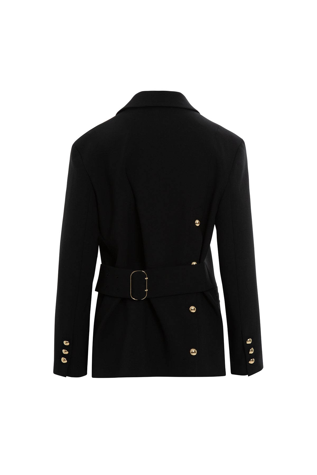 Kruvaze Kapamalı Kemerli Ceket