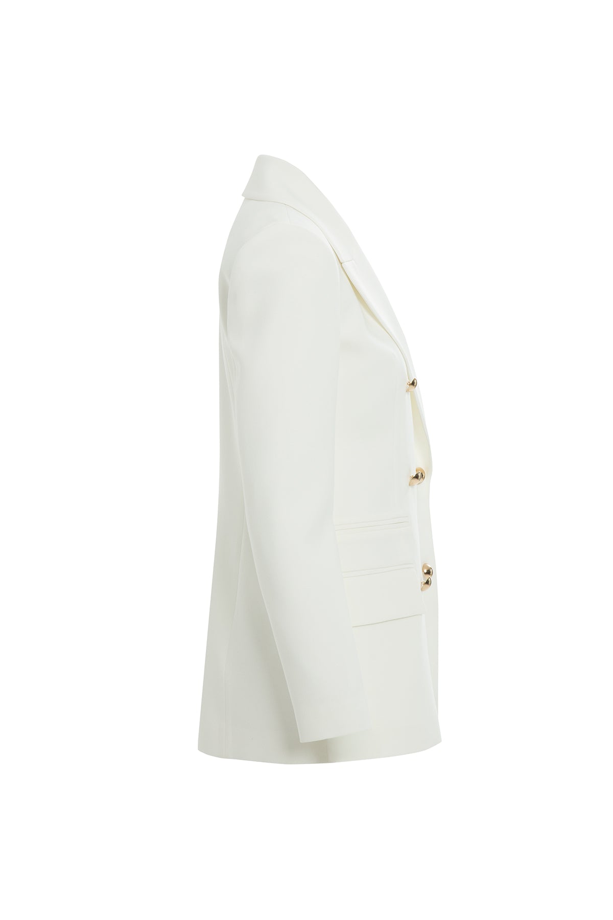 Uzun Kollu Omuz Vatkalı Astarlı Ceket