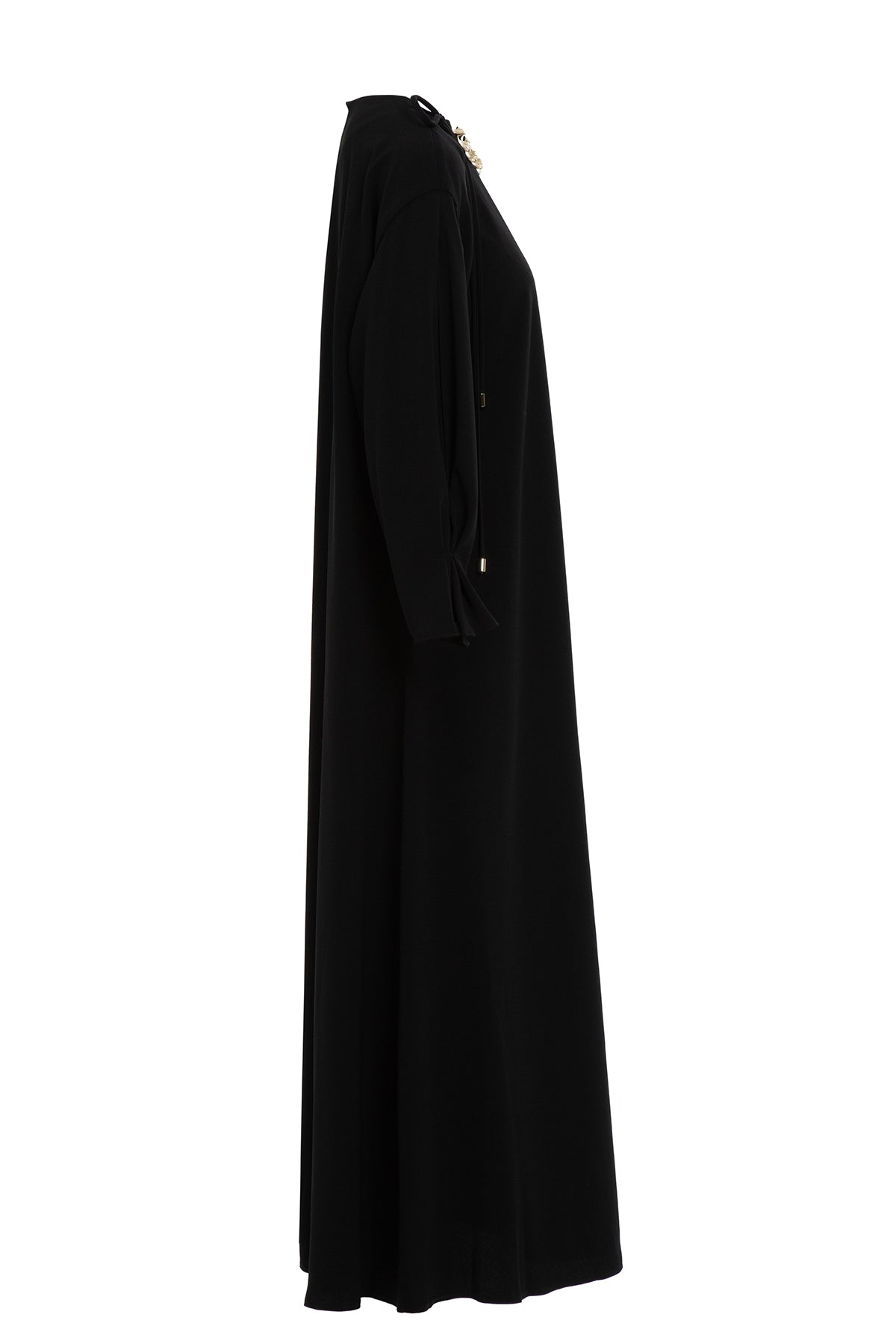 Yakası Zincir Detaylı Bol Kesım Elbise