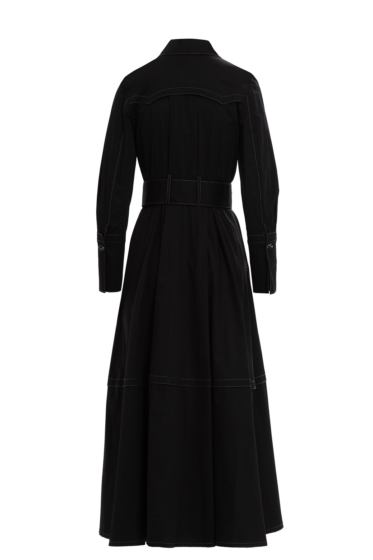 Seyyar Kuşaklı Astarsız Maxi Elbise