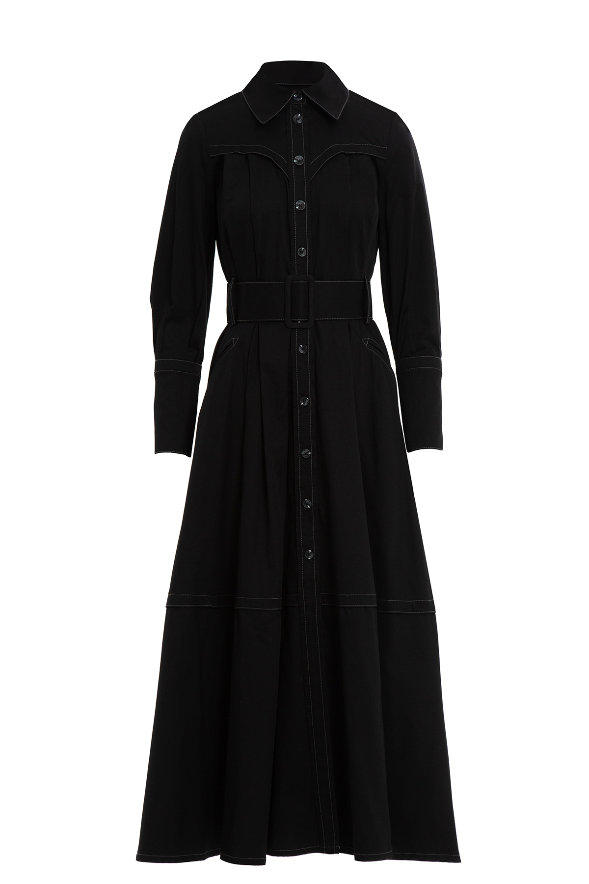 Seyyar Kuşaklı Astarsız Maxi Elbise