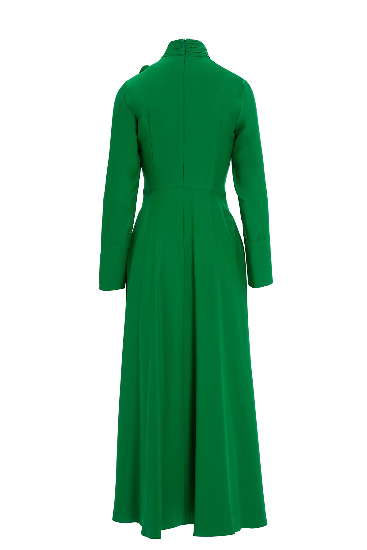 Yakası Broş Detaylı Maxi Elbise