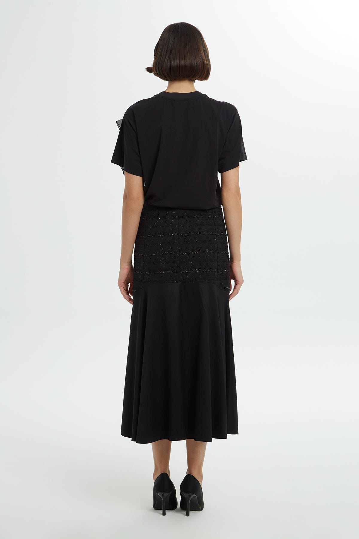 Üst Kısım Payetli Midi Etek