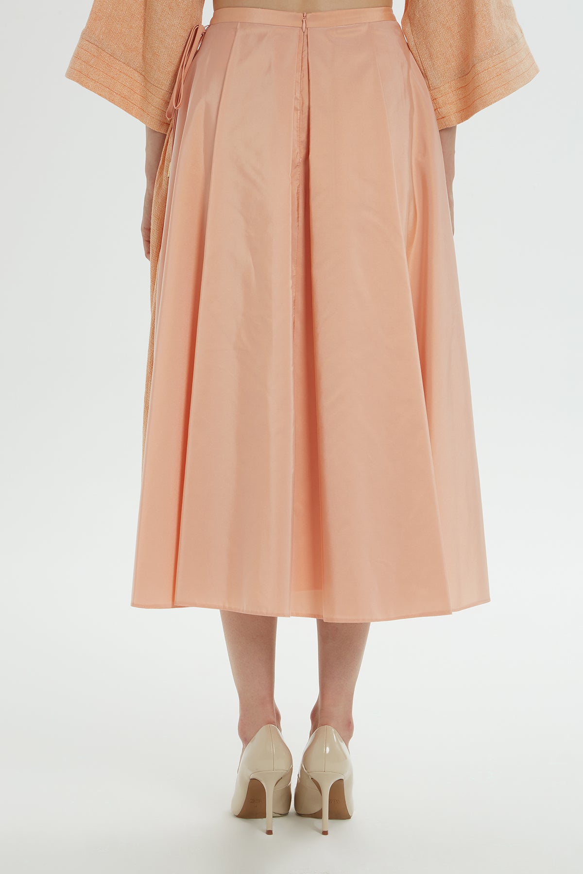 Beli Bagcıklı Midi Etek