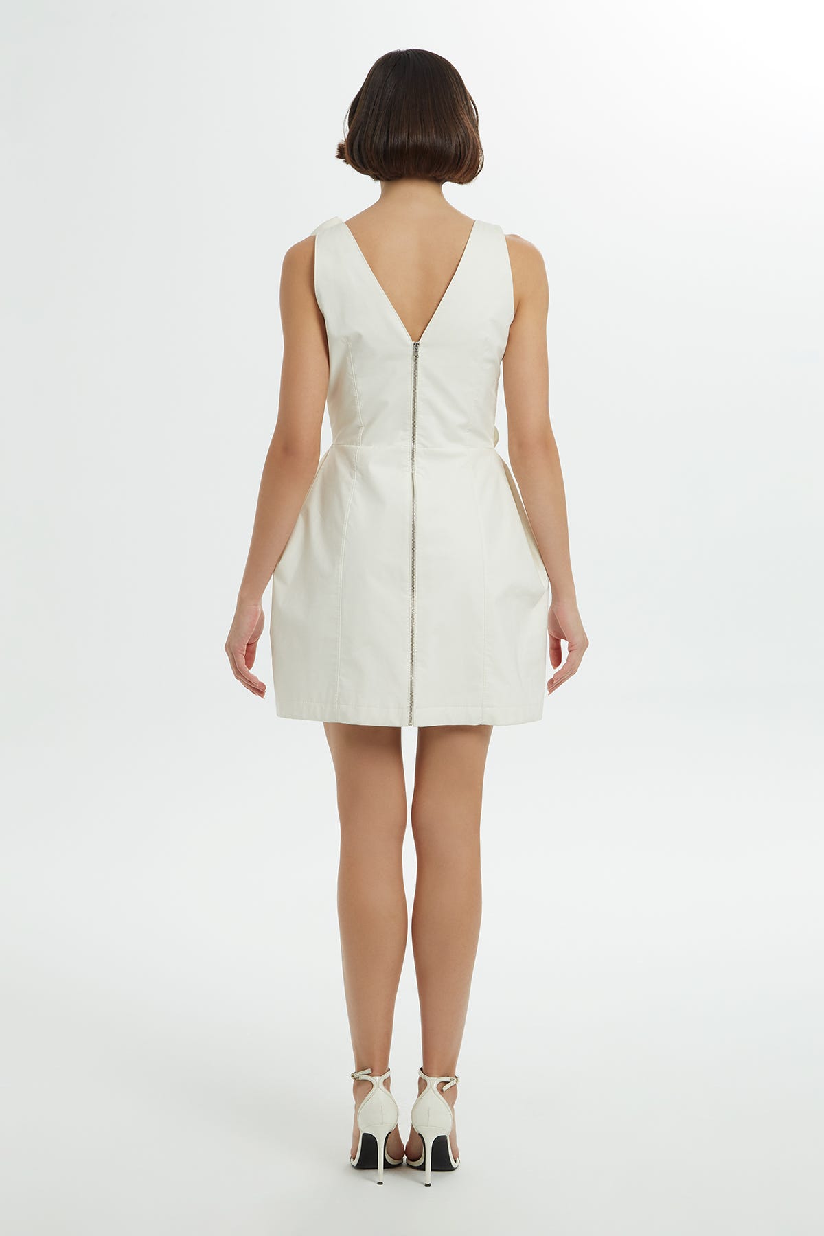 Gül Detaylı Mini Elbise