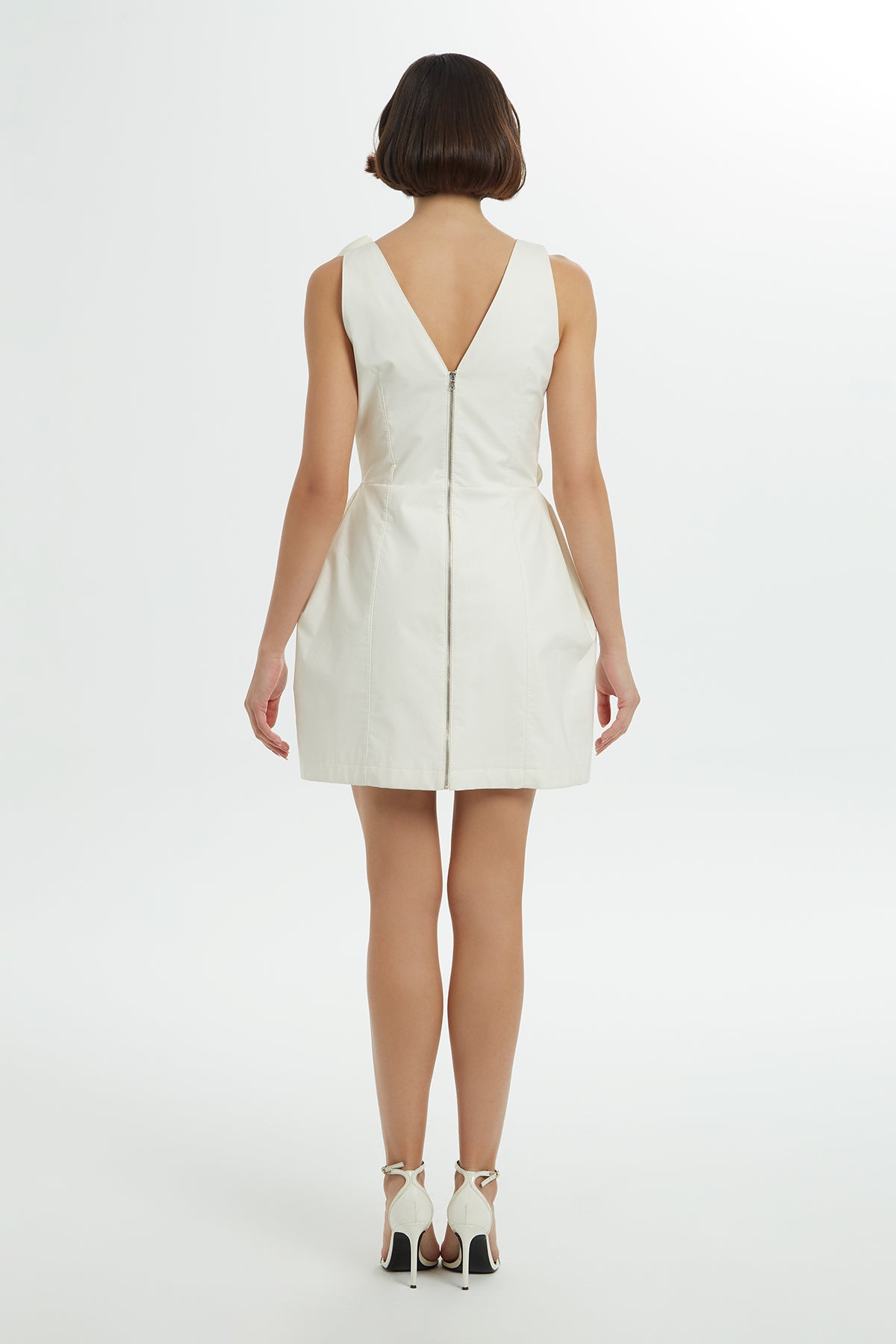 Gül Detaylı Mini Elbise