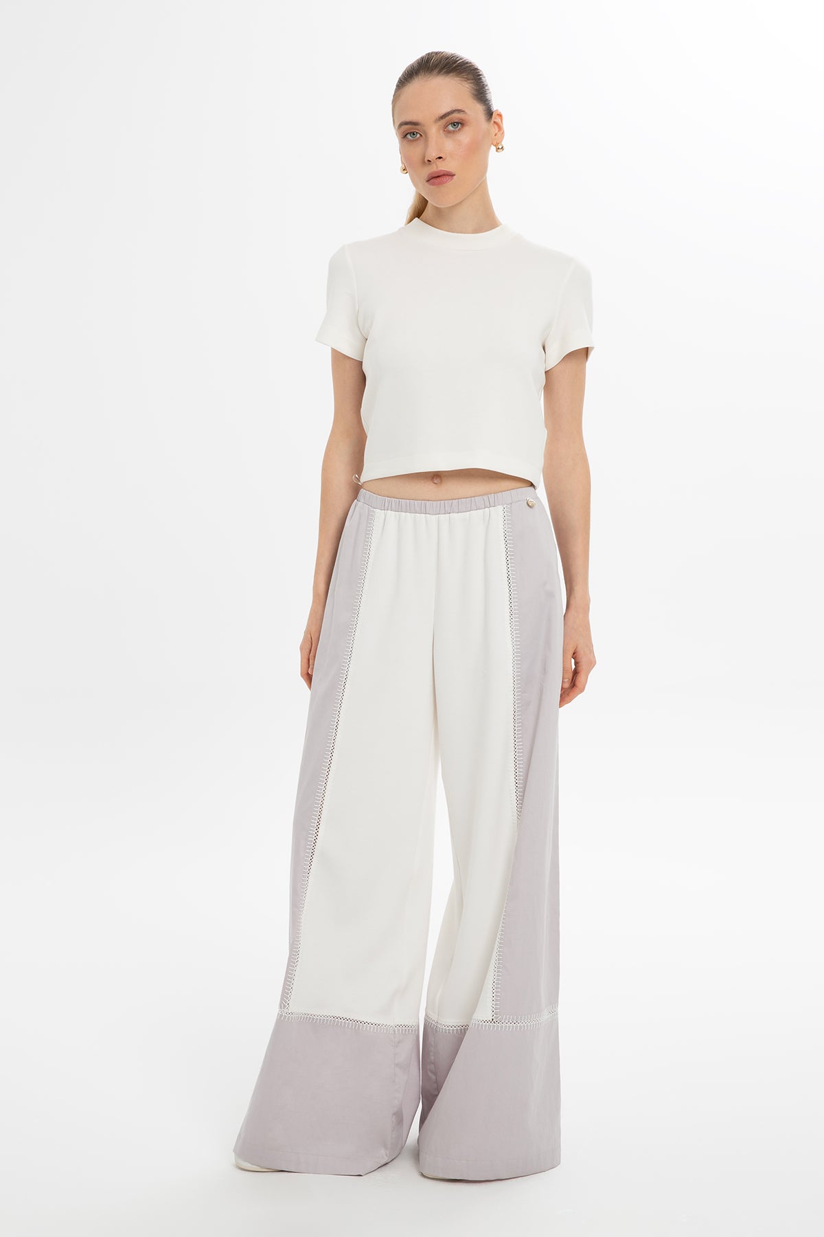 Bol Kesim İki Renkli Eşofman Altı