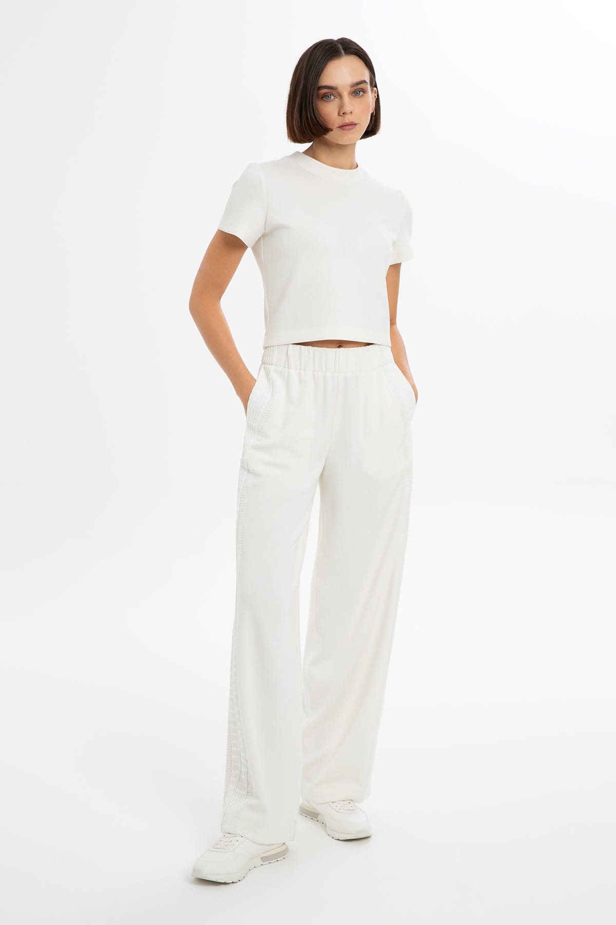 File Detaylı Bol Kesim Eşofman Altı