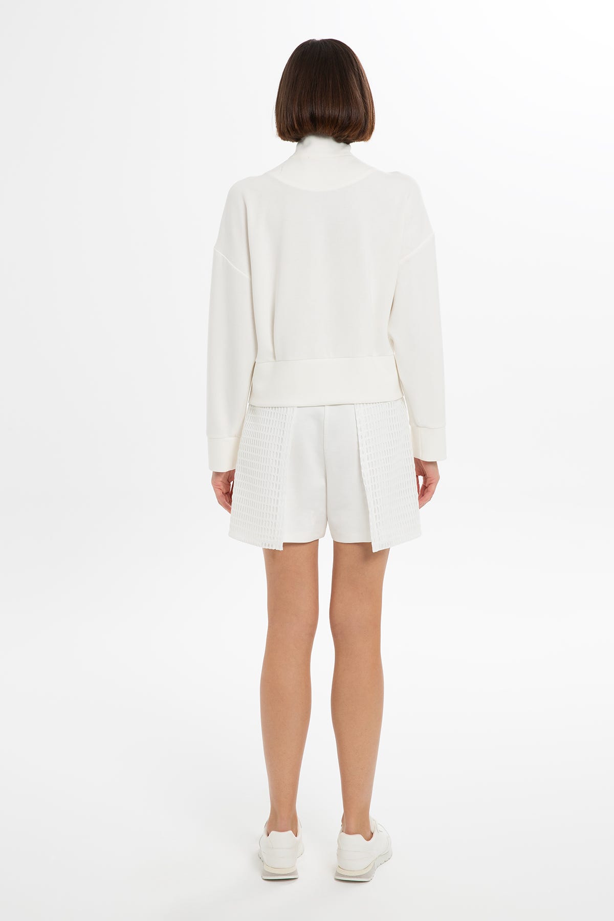 File Detaylı Kısa Eşofman Üstü