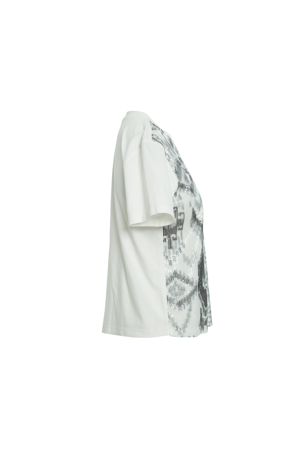 Yuvarlak Yaka Ve Kısa Kollu Desenli T-Shirt