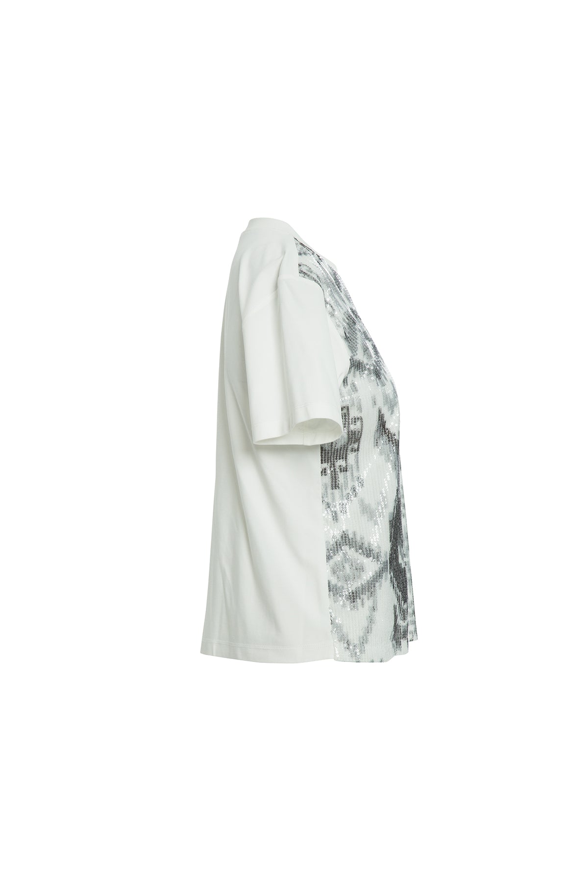 Yuvarlak Yaka Ve Kısa Kollu Desenli T-Shirt