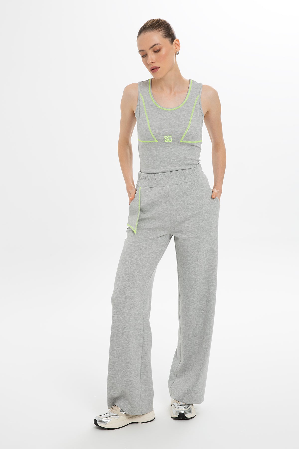 Neon Dikiş Detaylı Eşofman Altı