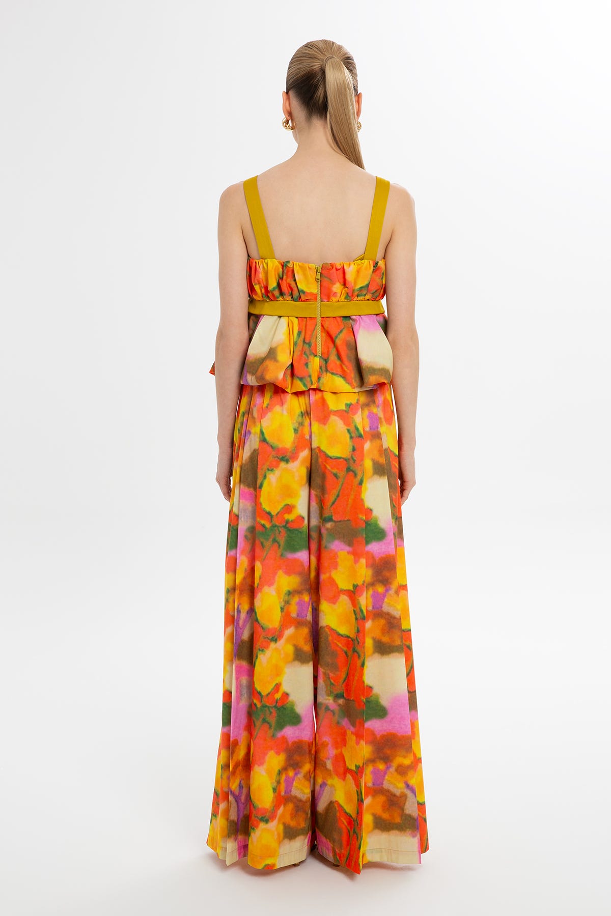 Kalın Askılı Renkli Balon Bluz