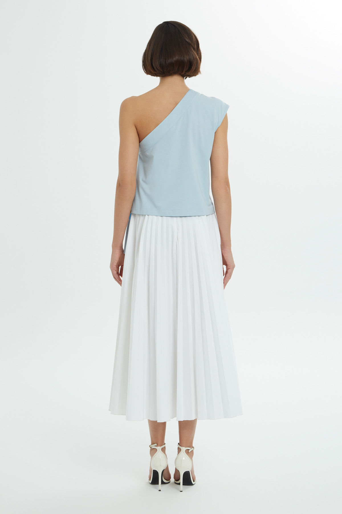 İşlemeli Tek Omuz Bluz