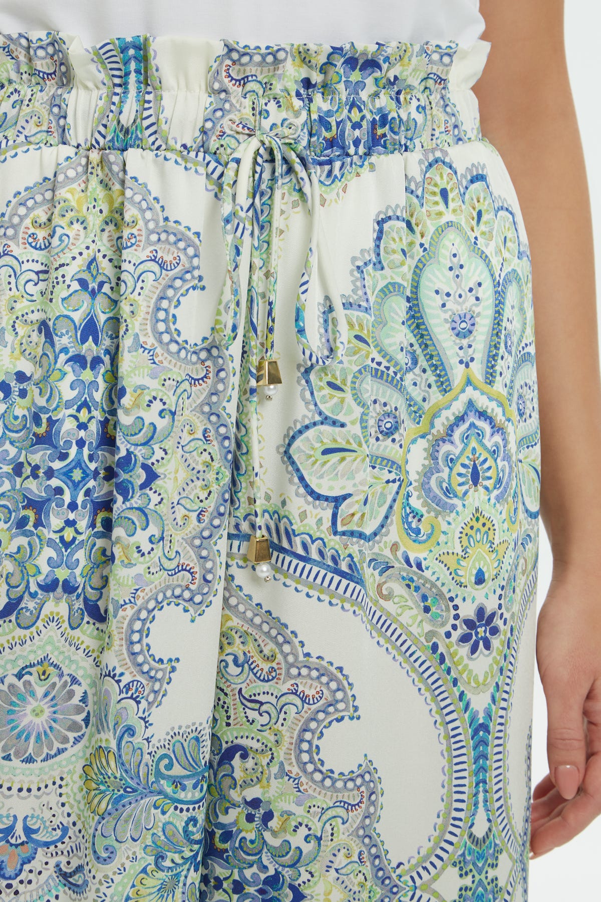 Desenli Geniş Kesim Pantolon