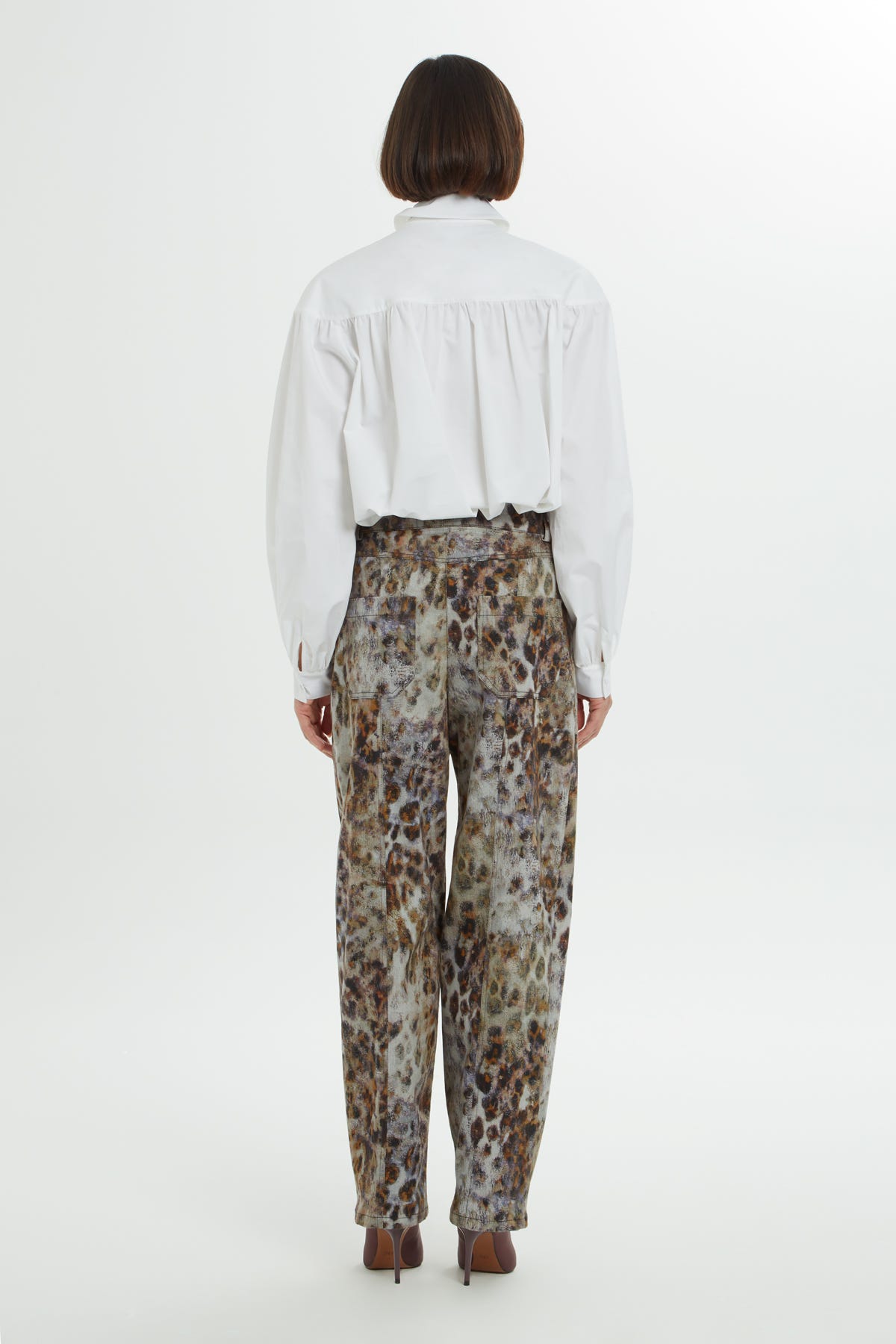 Leopar Desenli Rahat Kesim Pantolon