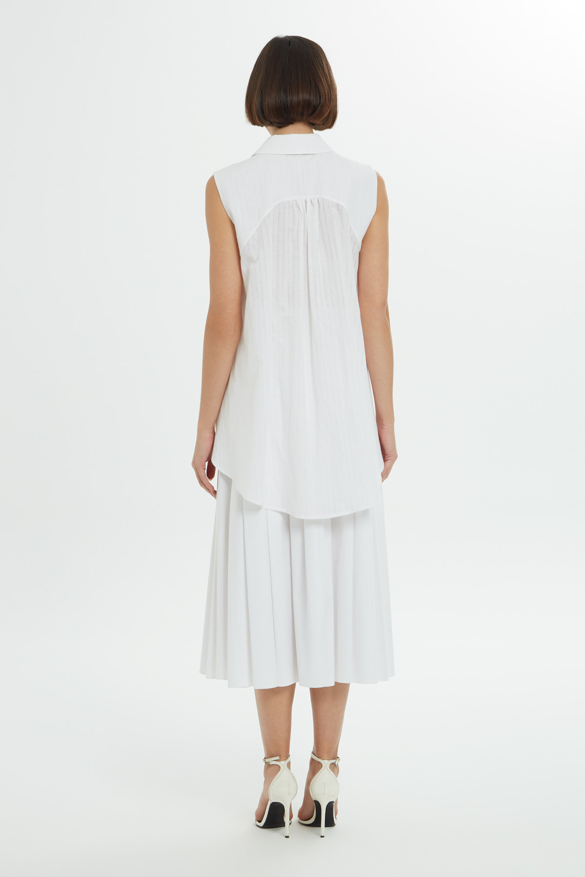 Gömlek Yakalı Pili Detaylı Gömlek