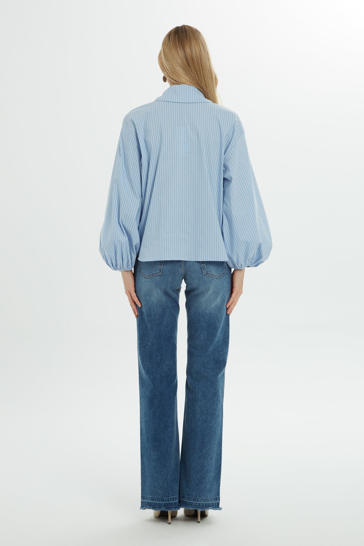 İşlemeli Uzun Kollu Gömlek