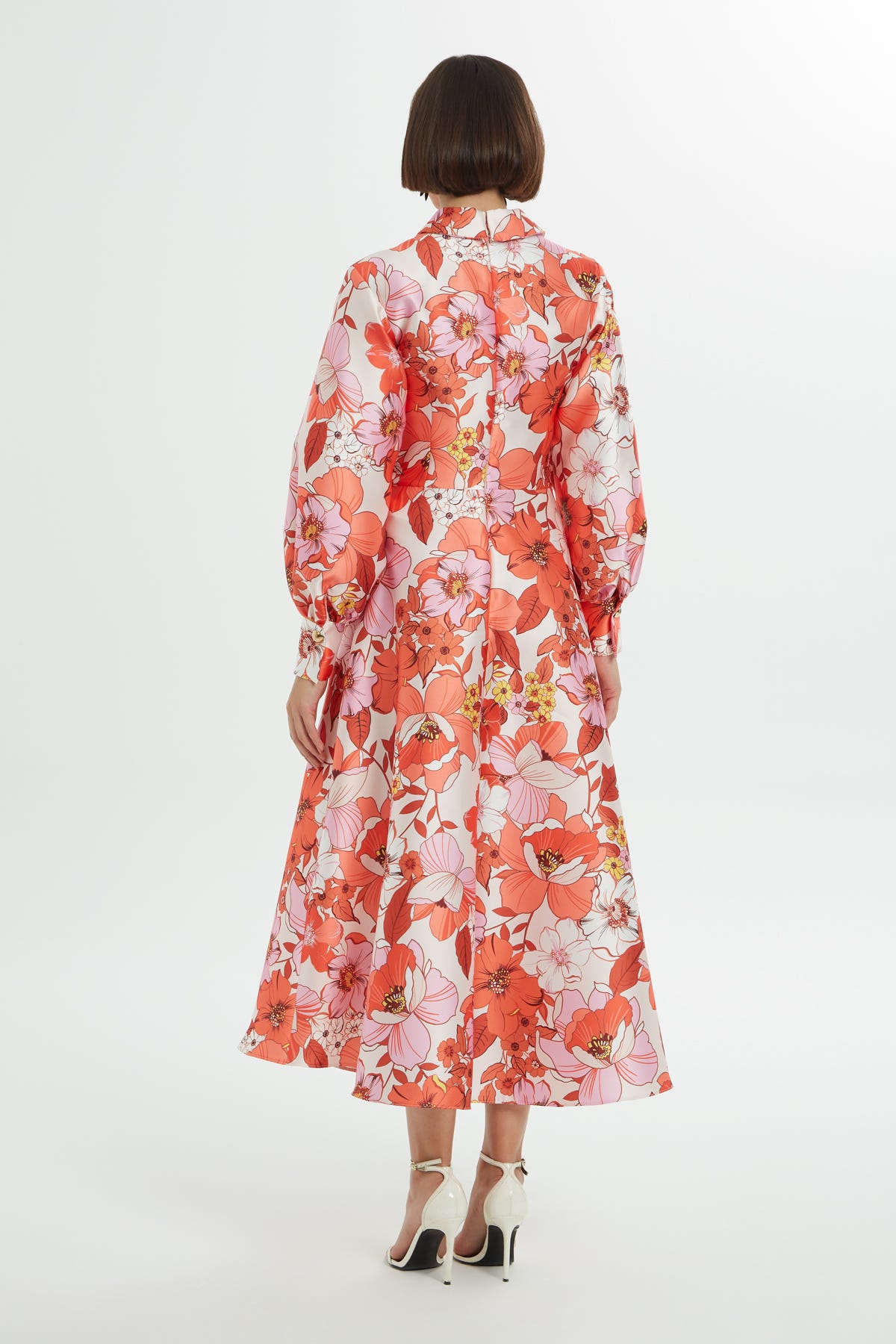 Desenli Renkli Maxi Elbise