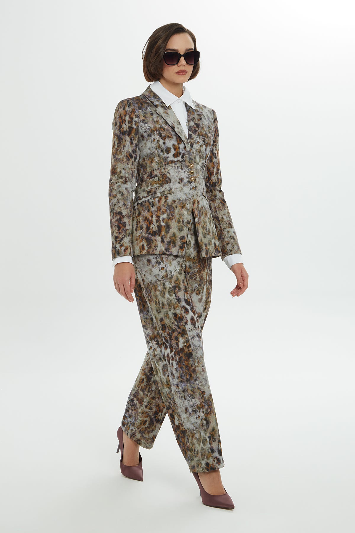 Leopar Desenli Astarlı Ceket