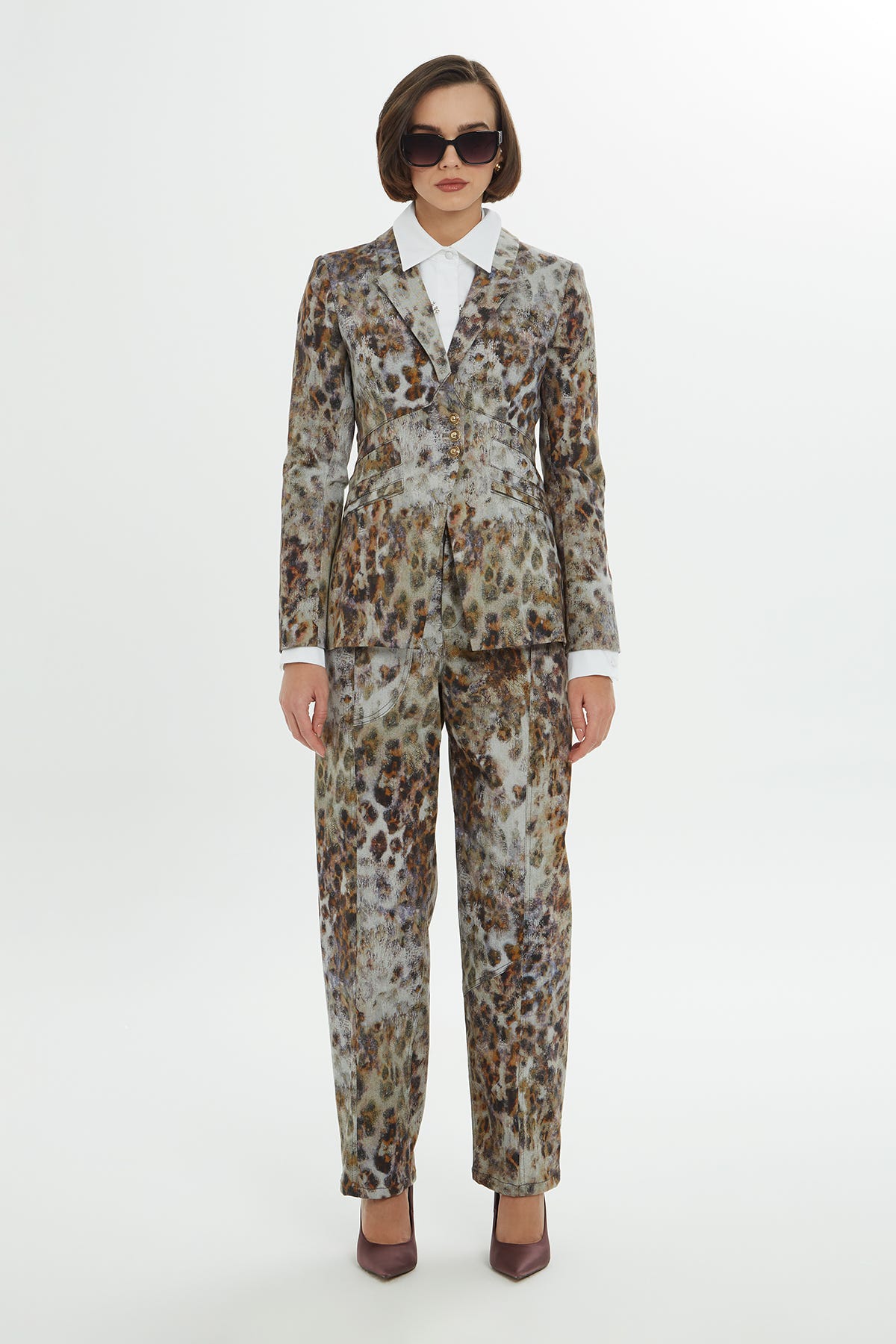 Leopar Desenli Astarlı Ceket