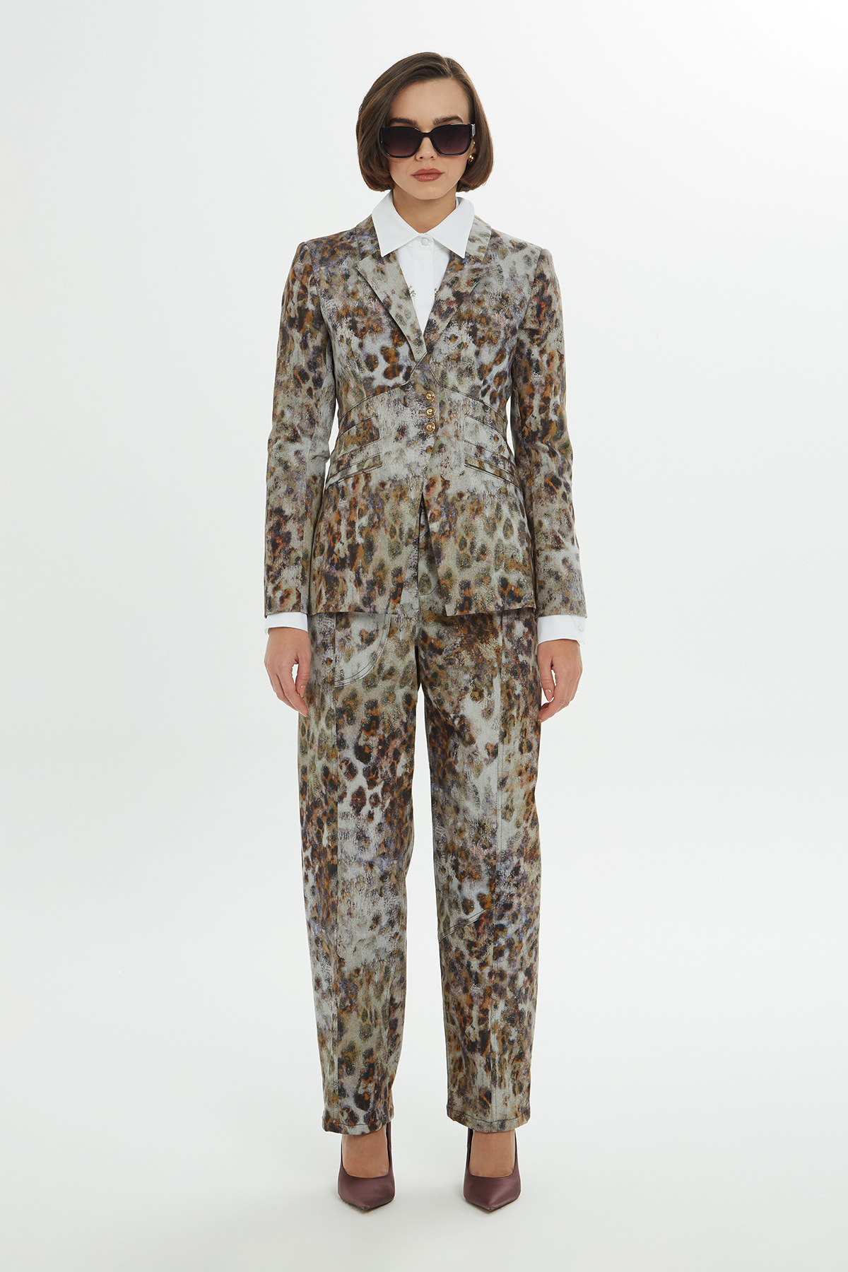 Leopar Desenli Astarlı Ceket